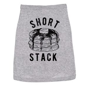 Short Stack Dog Shirt Funny Breakfast Pancakes Food Shirt for Puppy